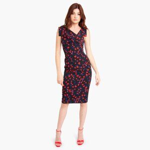Black Halo Jackie O Sheath Dress Berry Blossom Size 0 NEW NWT